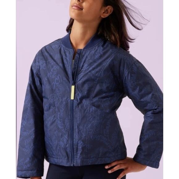 NEW Athleta Girl Simone Biles Convertible Jacket XL (14) Navy Blue NWT $99 MSRP - Picture 1 of 16